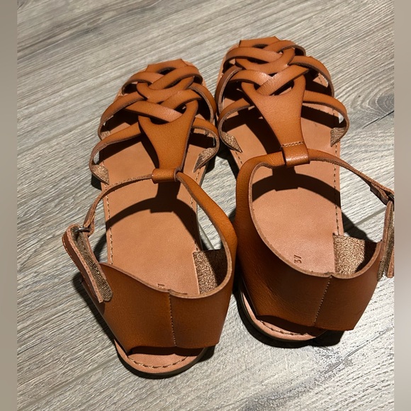 Zara Tan / Brown Leather Fisherman Sandals - Picture 2 of 5